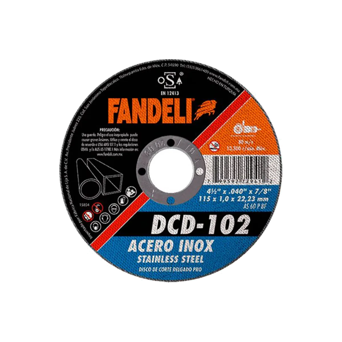 Disco 4-1/2" Fandeli Pro+ DCD-102