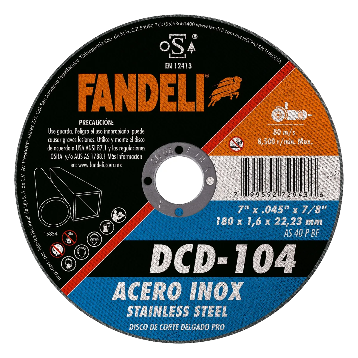 Disco 7" Fandeli Pro DCD-104