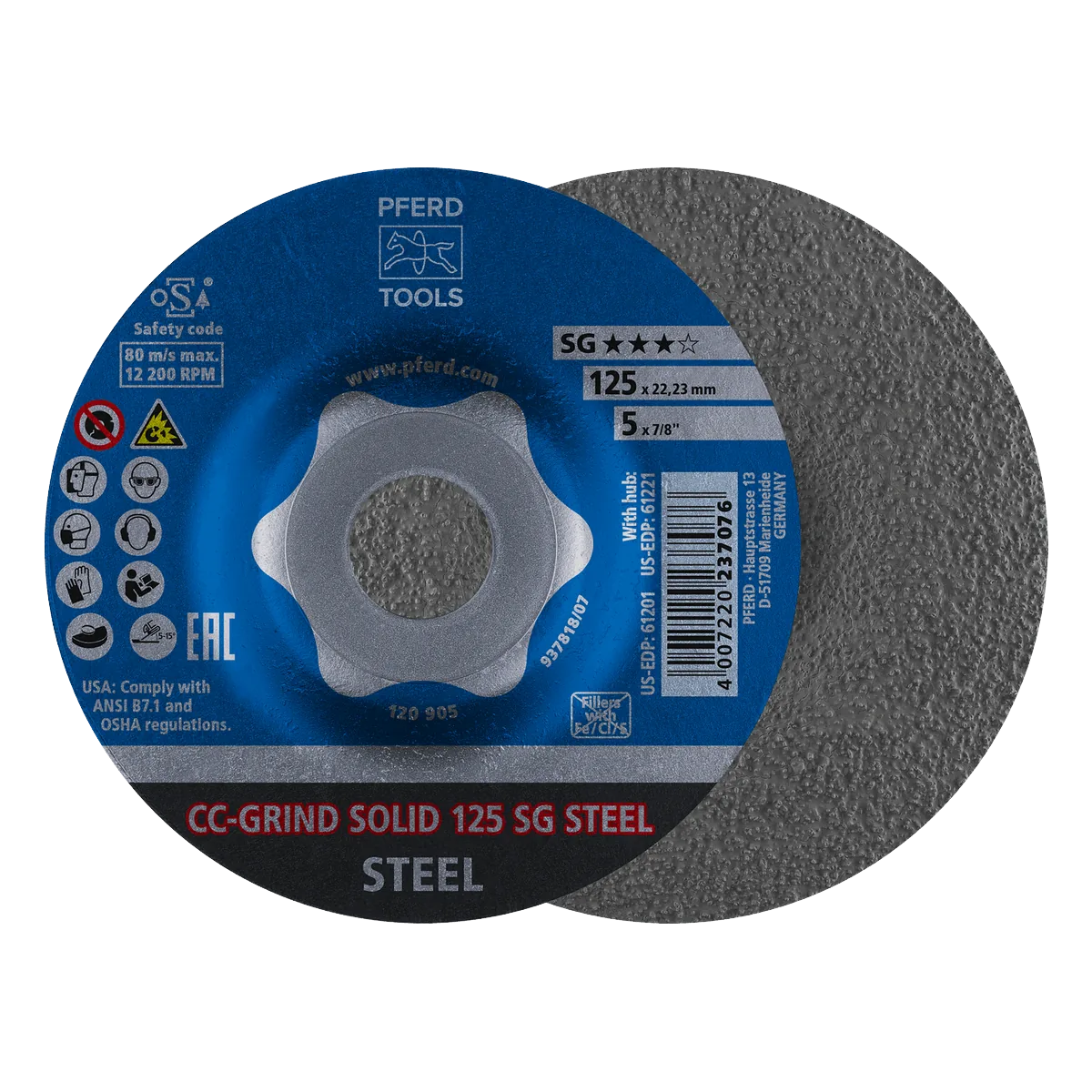 Discos de desbaste PFERD y CC-GRIND