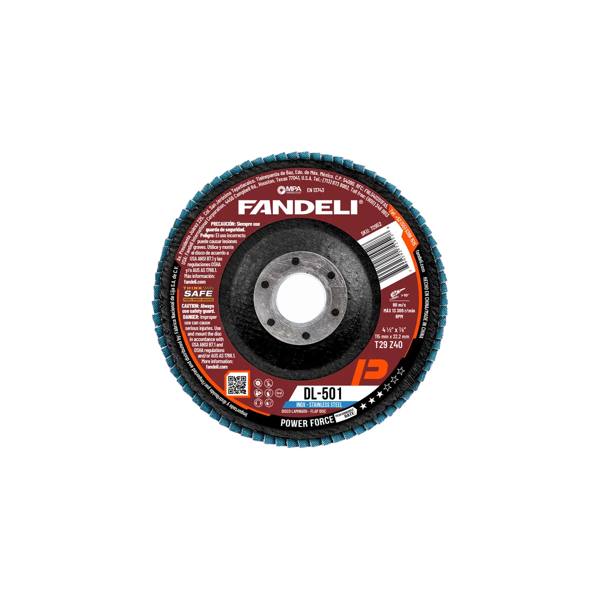 Disco 4-1/2" Fandeli Pro DL-501